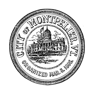 Montpelier Vermont Vintage City Seal T-Shirt