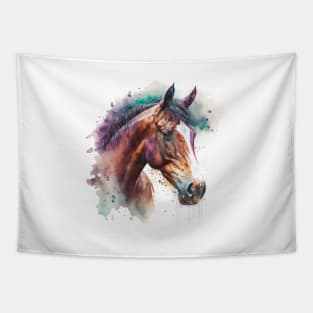 Horse Watercolour Painting Tapestry