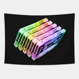 Cassette Tape Rainbow Tapestry