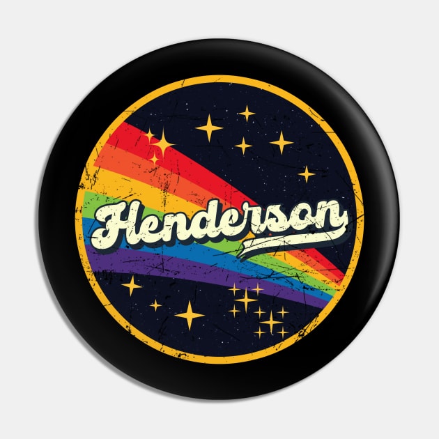 Henderson // Rainbow In Space Vintage Grunge-Style Pin by LMW Art