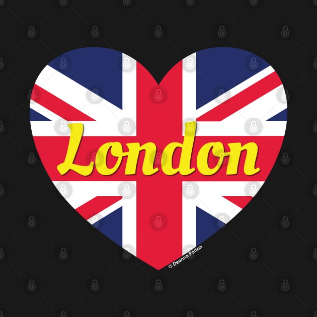 London England UK British Flag Heart by DPattonPD