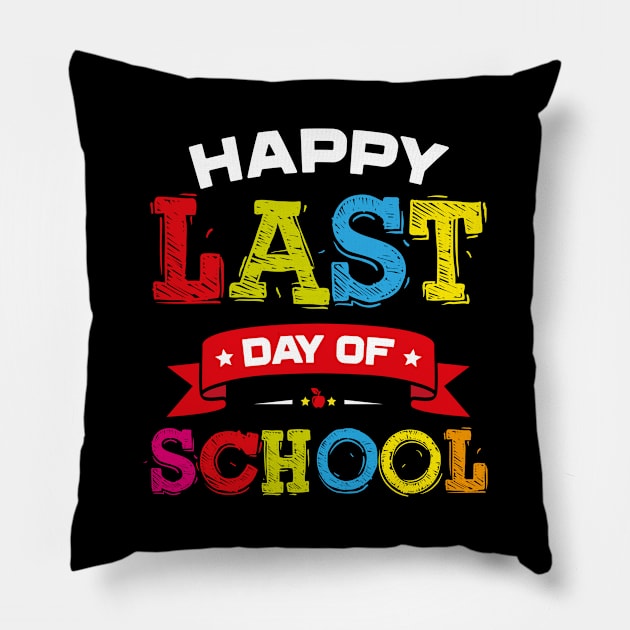 Happy Last Day Of School Graduation Pillow by trendingoriginals