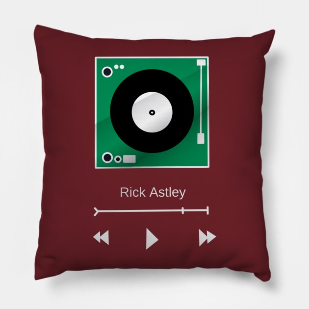 rick astley Pillow by Vrolijke Koters