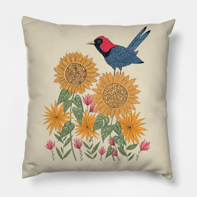 In the Flowers in Color Pillow by InkedinRed