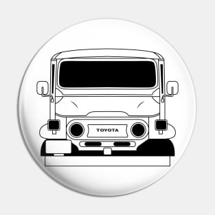 Toyota Land Cruiser FJ40 Black Outline Pin