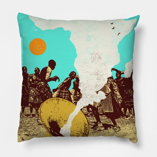 AFRICAN HORN Pillow by Showdeer