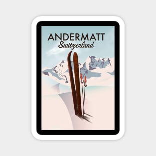 Andermatt Switzerland ski Magnet