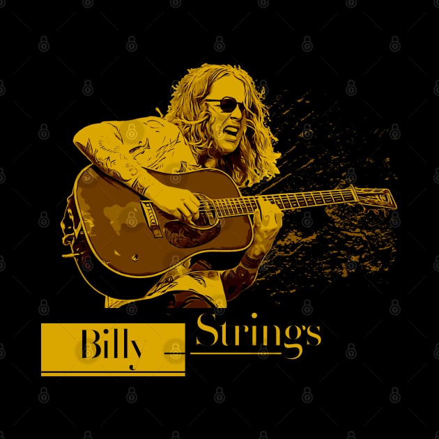 Billy Strings | Yellow retro by Nana On Here