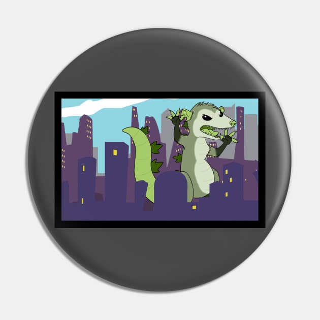 Pouchzilla Pin by possumtees