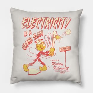 Vintage Distressed Reddy Kilowatt Baseball Hero Pillow