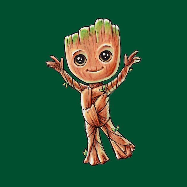 Baby Groot by angmermsmith