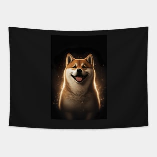 Happy Shiba Inu Dog Tapestry