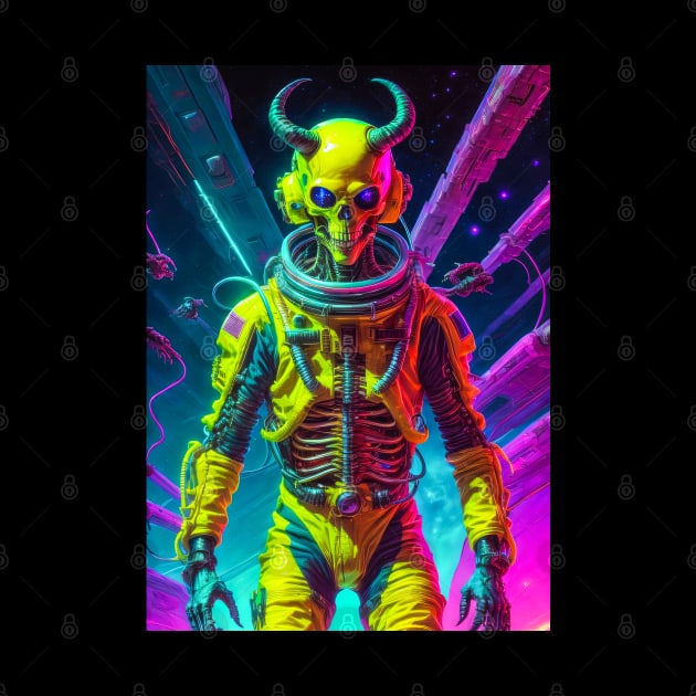 Vaporwave Skull Design by DeathAnarchy