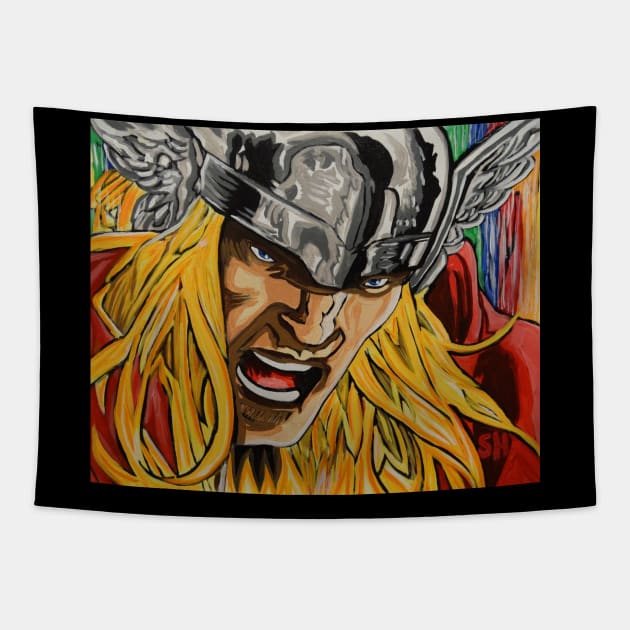 God Of Hammers Tapestry by Scott Hulderson