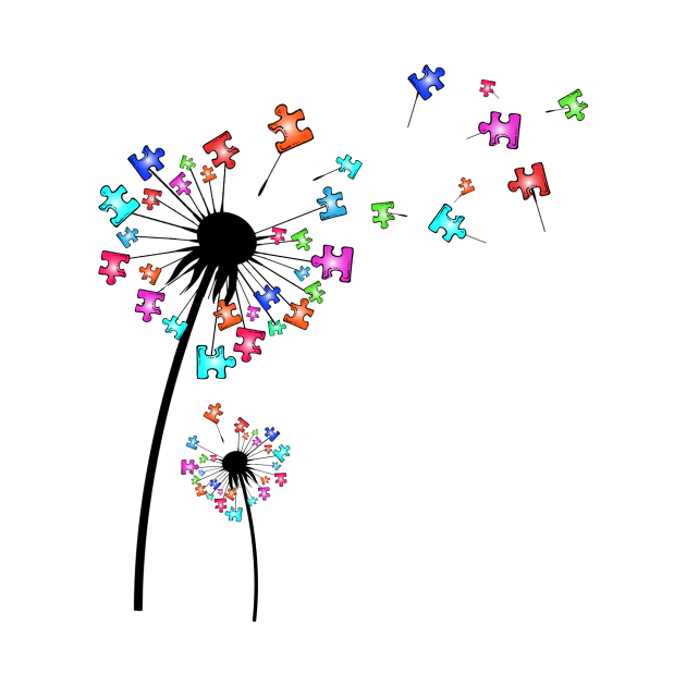Autism Awareness Dandelion Flowers Autism TShirt TeePublic