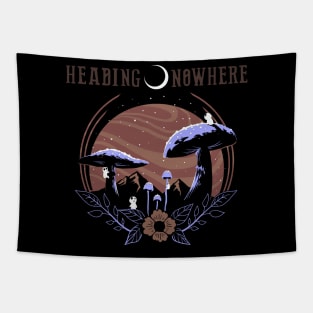 Heading Nowhere Purple/Brown Tapestry