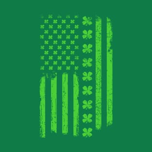 St. Patrick's Day Irish American USA Flag T-Shirt