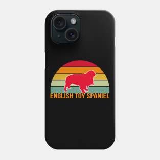 English Toy Spaniel Vintage Silhouette Phone Case