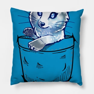 Pocket Cute Marble Fox Pillow