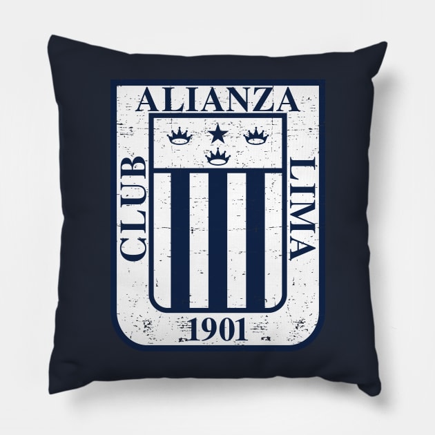 Club Alianza Lima - Peru - Vintage design Pillow by verde