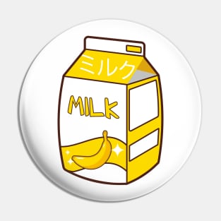 Kawaii Banana Milk Box Pin