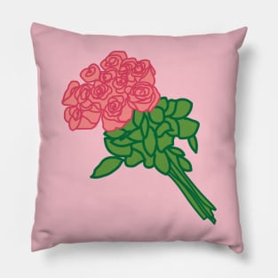 Aesthetic Pink Roses Pillow