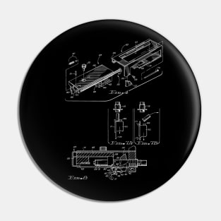 Machine Gun Adaptor Vintage Patent Drawing Pin