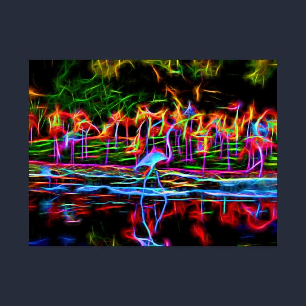 Flaming Flamingos by Fred Newman Fine Art