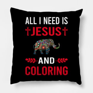 I Need Jesus And Coloring Pillow