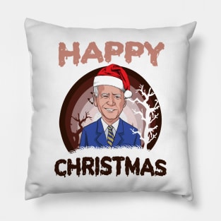 Funny Anti Joe Biden Raibow Halloween Happy Christmas Santa Hat Pillow