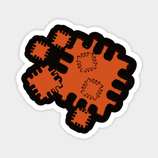 Black orange bright good combination - "BLOR-Patches" Magnet