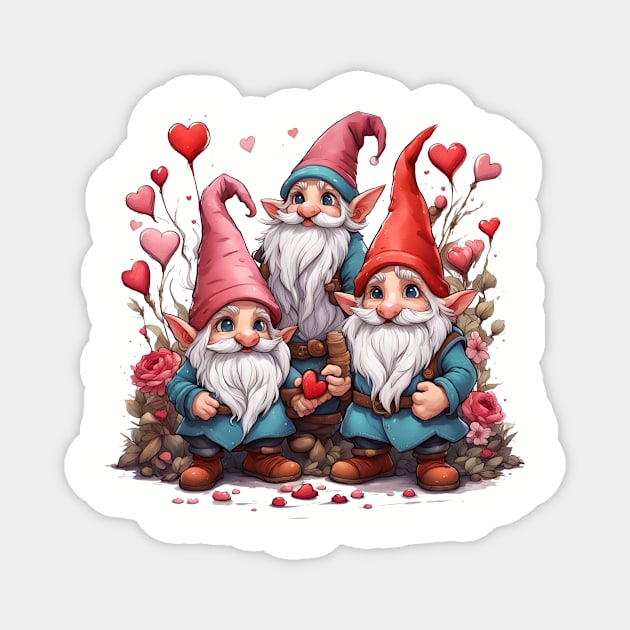 Valentines gnomes Magnet by LM Designs by DS