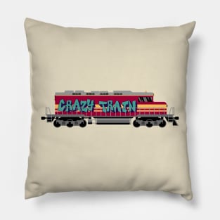 Crazy Train - Rock and Roll Locomotive Pillow