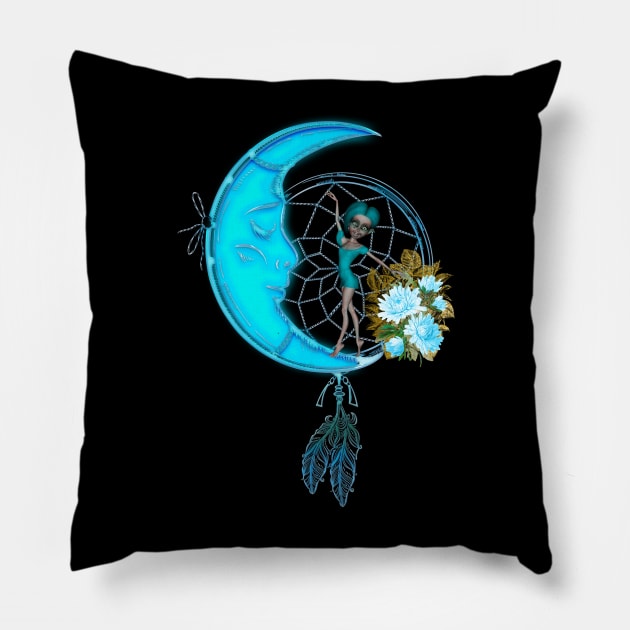 Little fairy on the moon Pillow by Nicky2342