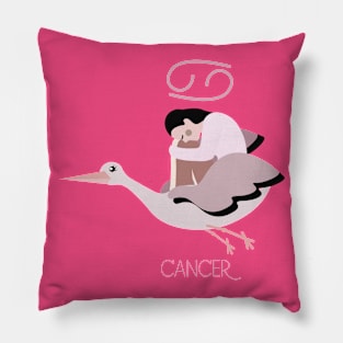 Cancer Cute Zodiac Horoscope Pillow