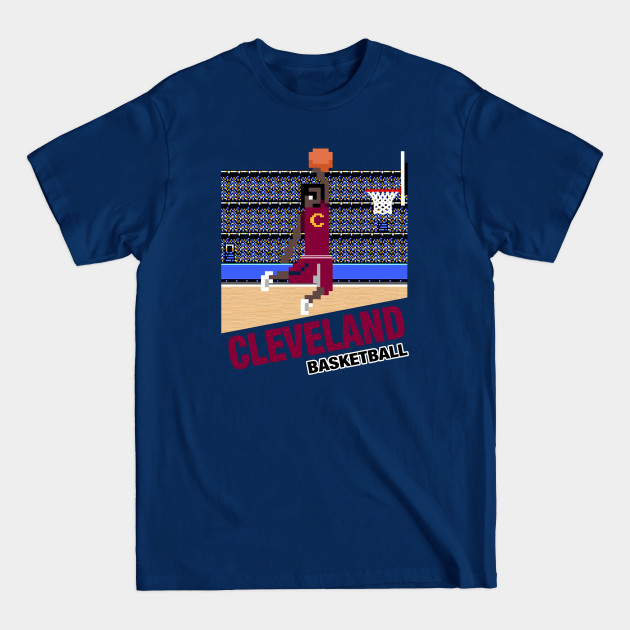 Disover Cleveland Basketball 8 bit pixel art cartridge design - Cleveland Cavs - T-Shirt