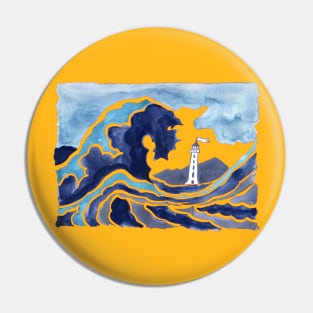 Giant Wave Lighthouse Pin