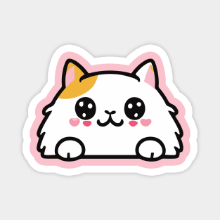 cute kawaii cat face Magnet