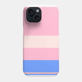 A subtle union of Powder Blue, Cornflower Blue, Baby Pink, Very Light Pink and Pale Rose stripes. Phone Case