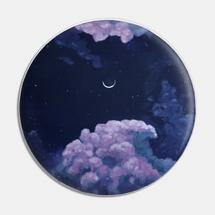 Night Sky - Moon and Stars Pin