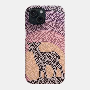 Abstract Background of Magical Scenery with Goat Silhouette Phone Case