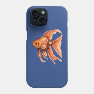 Detailed Orange Colored Fantail Goldfish Phone Case