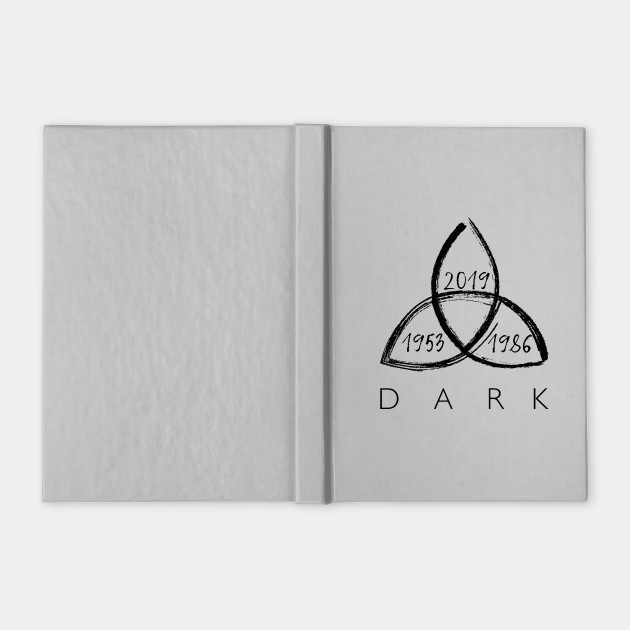 Dark Triquetra Black Ii Netflix Notebook Teepublic Vector dark green celtic trinity knot set isolated on dark red background. teepublic