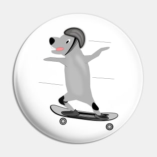 Skater Dog Pin