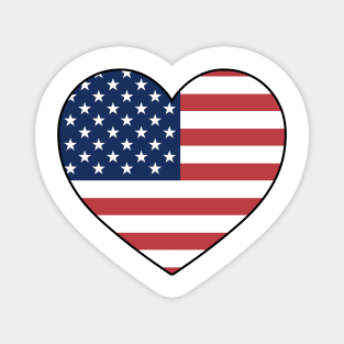 Heart - United States of America Magnet