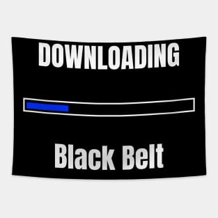 BJJ shirt-Downloading black belt Tapestry