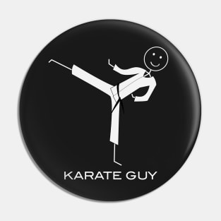 Funny Mens Black Belt Karate Pin