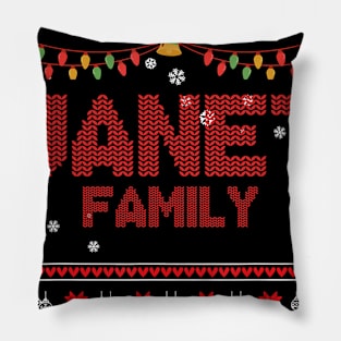 Janet Family Christmas, Name Xmas , Merry Christmas, Name , Birthday, Middle name Pillow