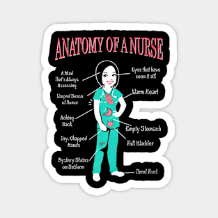 Anatomy Of A Nurse For Christmas Magnet