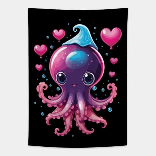 watercolor octopus graphic Tapestry